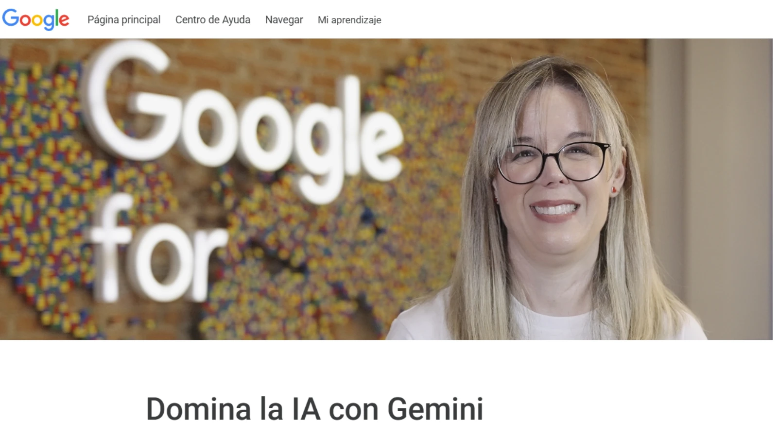Pantalla del curso de Gemini en Skillshop, uno de los cursos de IA de Google